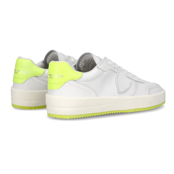Philippe Model Nice Sneaker Wit/Neon Geel