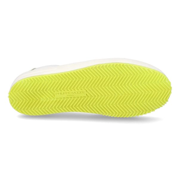 Philippe Model Nice Sneaker Wit/Neon Geel