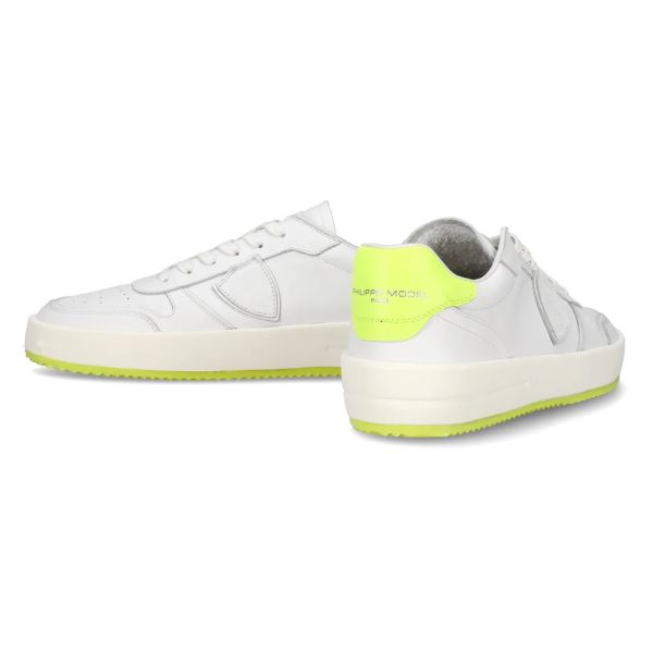 Philippe Model Nice Sneaker Wit/Neon Geel