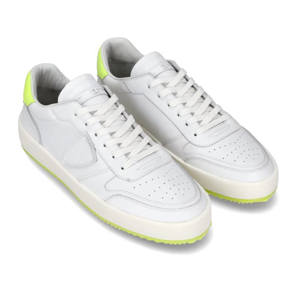 Philippe Model Nice Sneaker Wit/Neon Geel