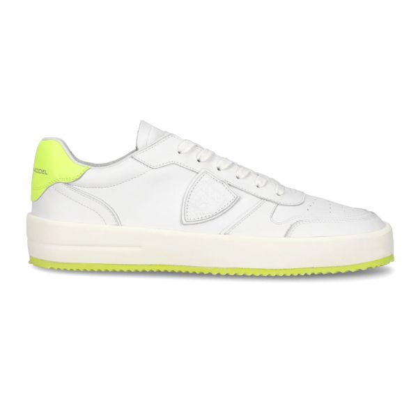 Philippe Model Nice Sneaker Wit/Neon Geel