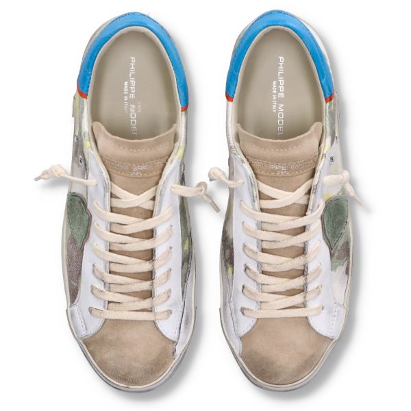 Philippe Model PRSX Sneaker Groen/Wit/Blauw