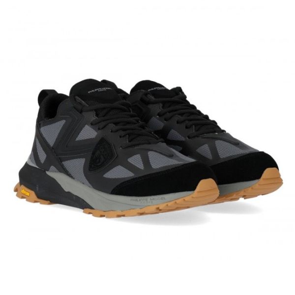 Philippe Model Rocx Sneaker Zwart/Antraciet