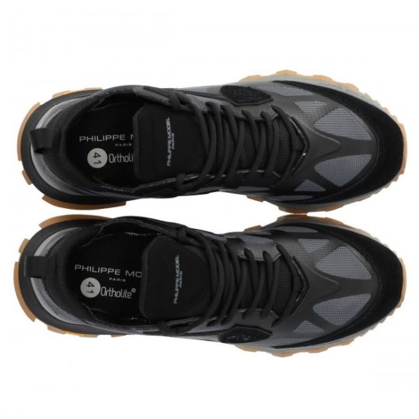 Philippe Model Rocx Sneaker Zwart/Antraciet