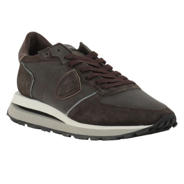 Philippe Model Tropez Haute Sneaker Donker Bruin