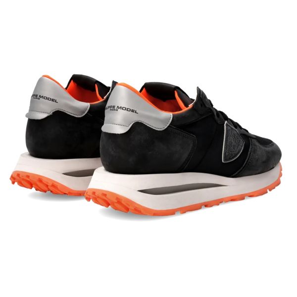 Philippe Model Tropez Haute Sneaker Zwart/Oranje