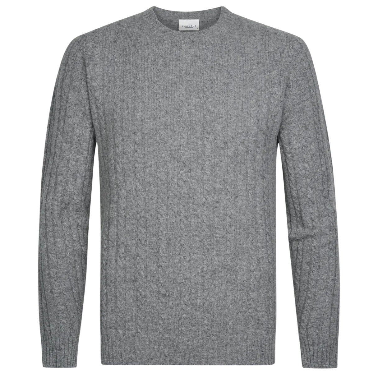 Profuomo Cashmere Cable Sweater Grijs