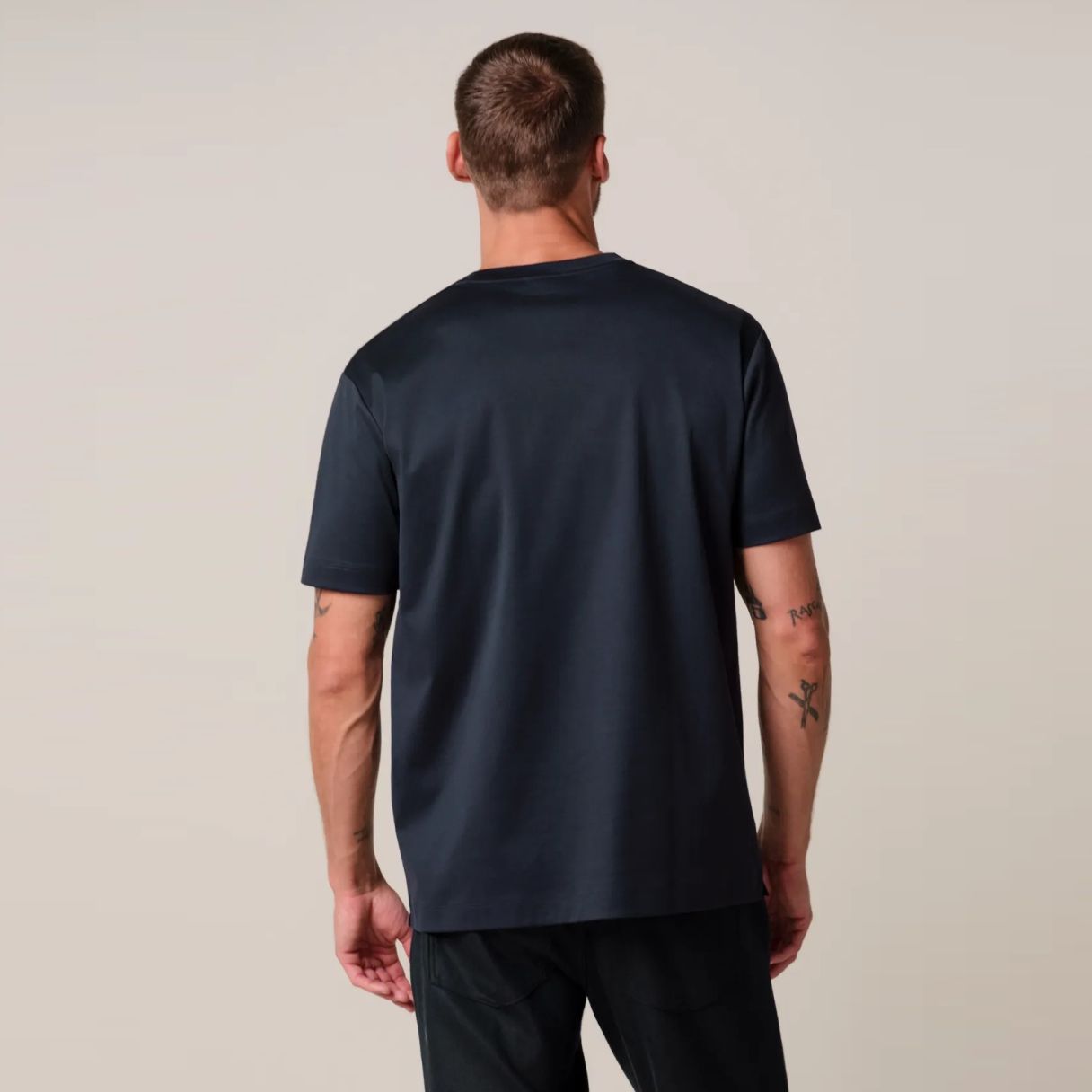 Profuomo Pima Cotton T-shirt Navy