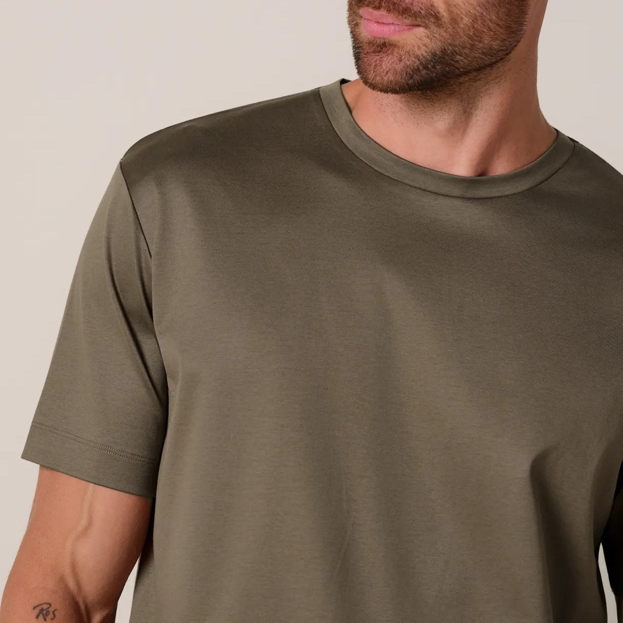 Profuomo Pima Cotton T-shirt Taupe
