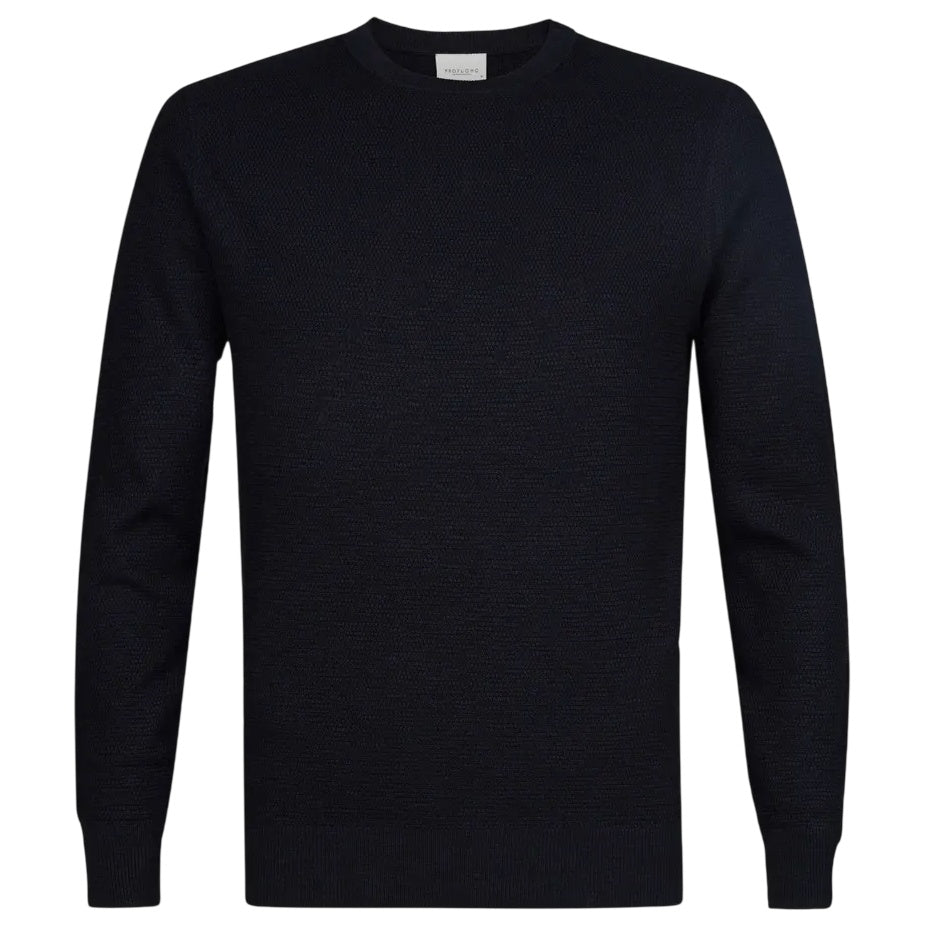 Profuomo Structured Sweater Navy