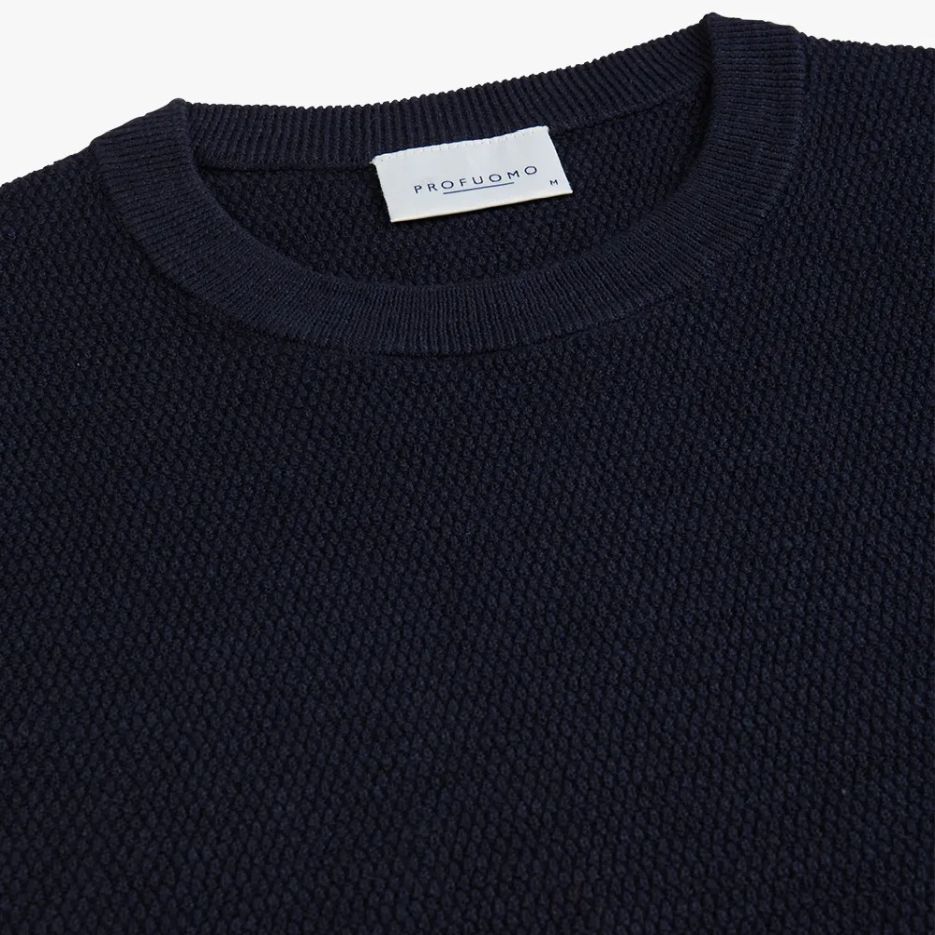 Profuomo Structured Sweater Navy