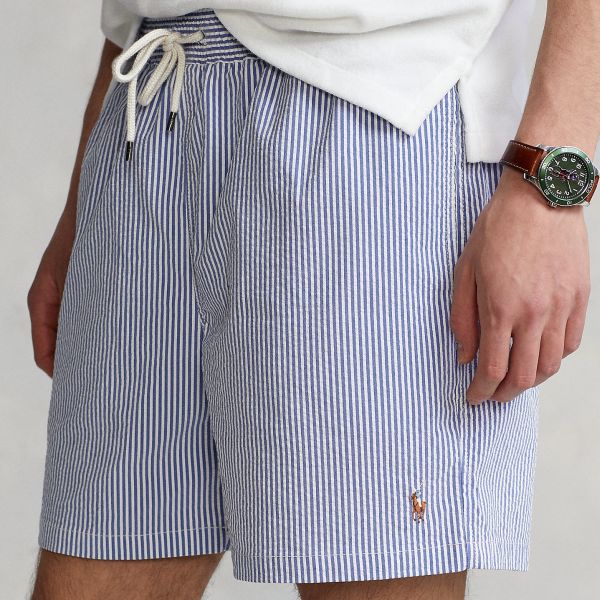 Ralph Lauren Traveller Classic Zwembroek Blauw/Wit