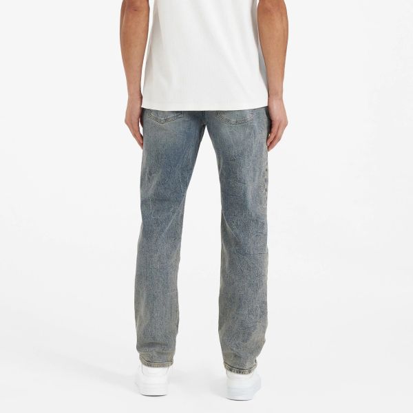 Represent Baggy Denim Jeans Blue Cream