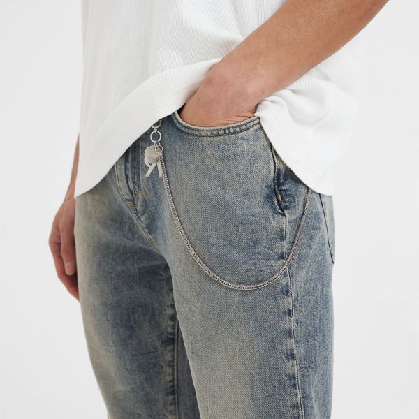 Represent Baggy Denim Jeans Blue Cream