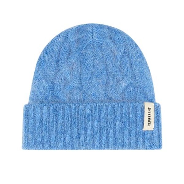 Represent Cable Knit Muts Blauw