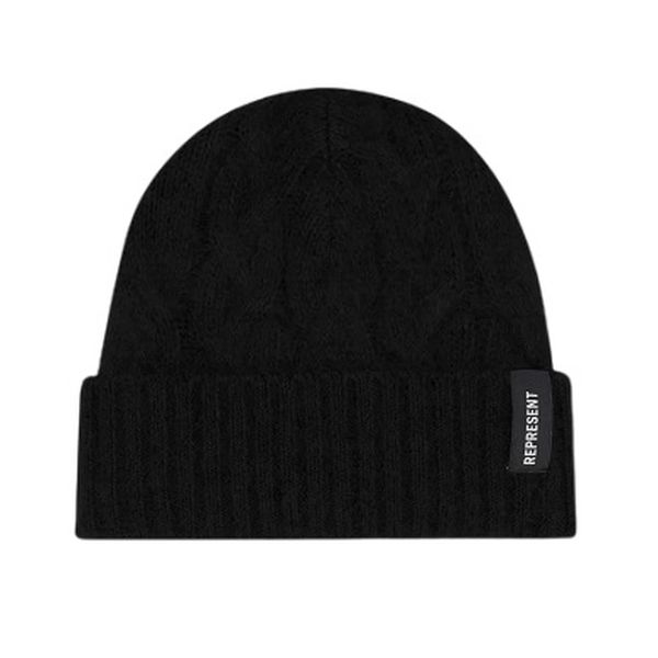 Represent Cable Knit Muts Zwart