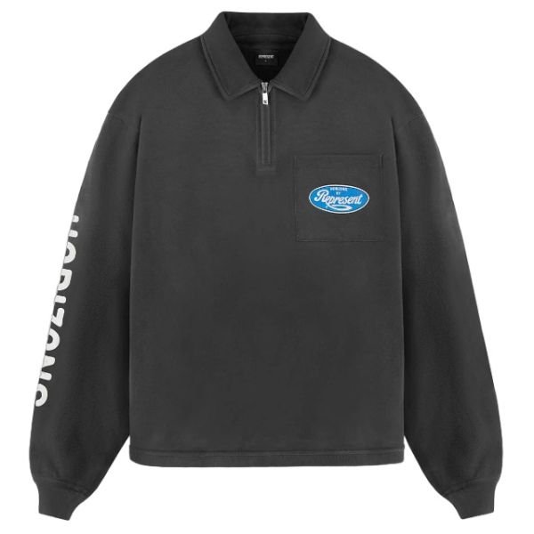 Represent Classic Parts Quarter Zip Sweater Zwart