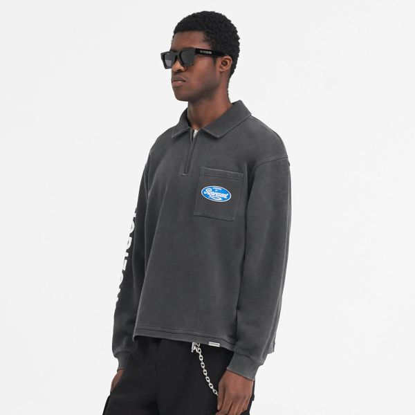 Represent Classic Parts Quarter Zip Sweater Zwart