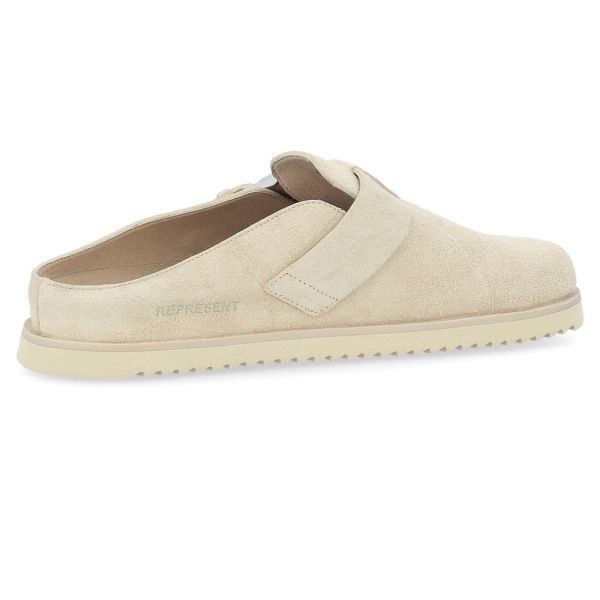 Represent Initial Mule Slippers Beige