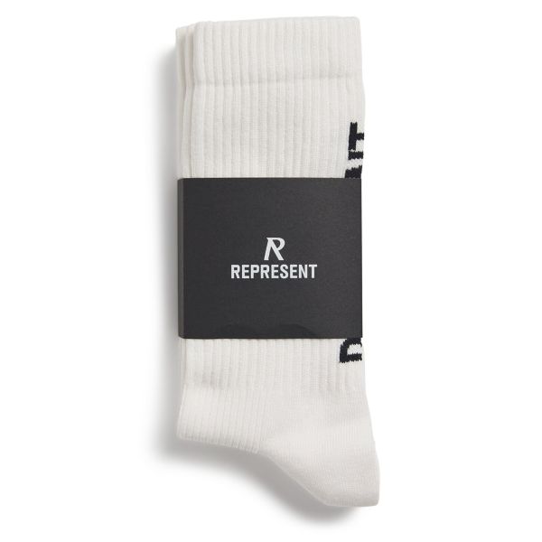 Represent Logo Sokken 2-Pack Wit