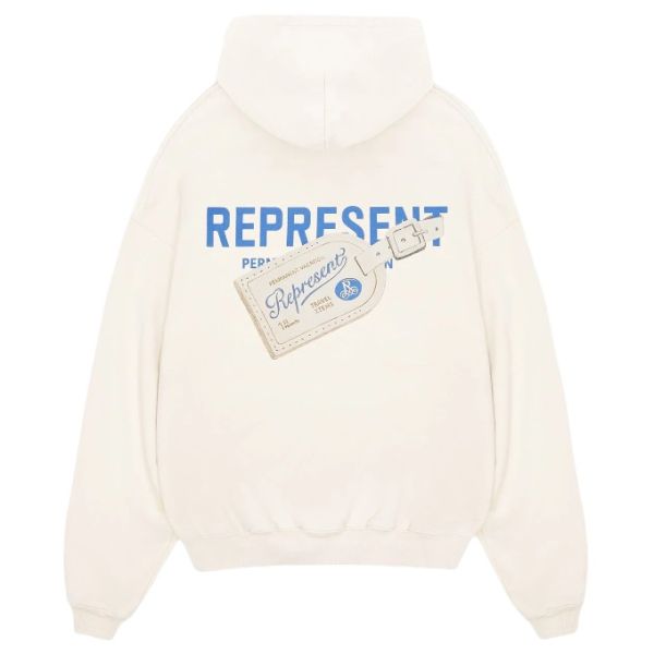 Represent Luggage Tag Hoodie Off White