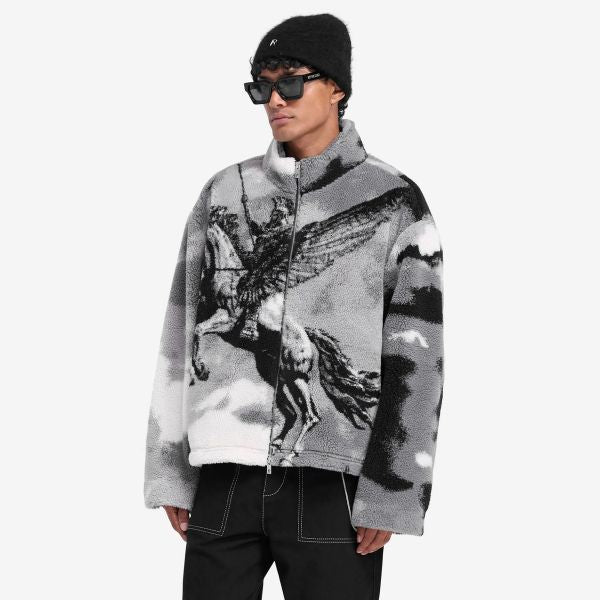 Represent Mascot Fleece Sweater Grijs