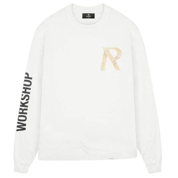 Represent Masking Tape Initial Longsleeve T-shirt Wit