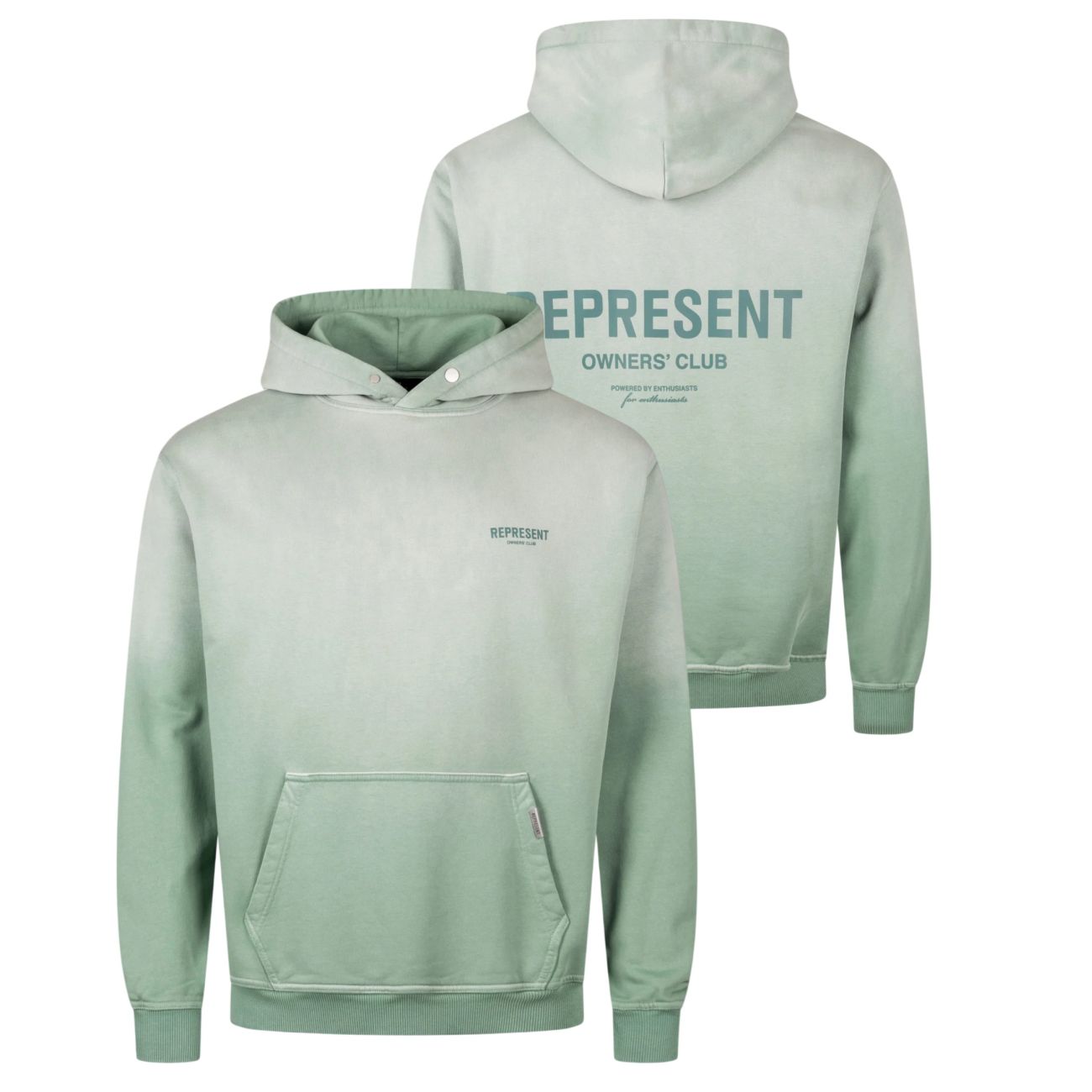 Represent Owners Club Hoodie Washed Groen