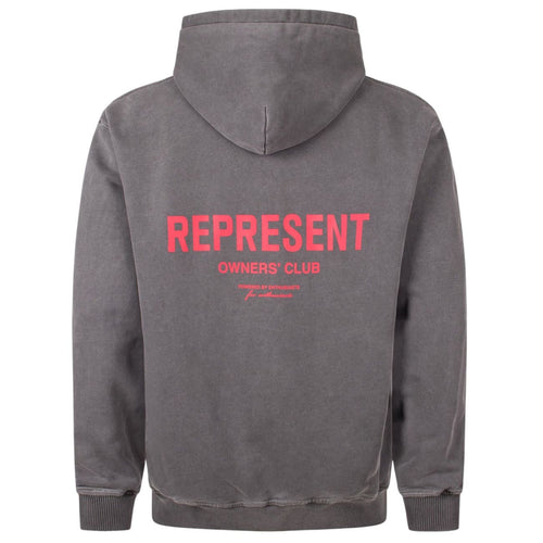Represent Owners Club Hoodie Washed Zwart