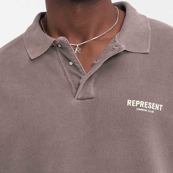 Represent Owners Club Longsleeve Polo Sweater Bruin