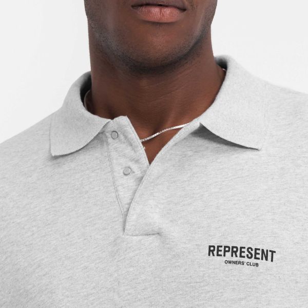Represent Owners Club Longsleeve Polo Sweater Grijs