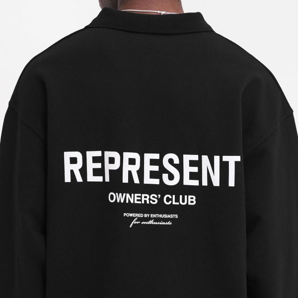 Represent Owners Club Longsleeve Polo Sweater Zwart