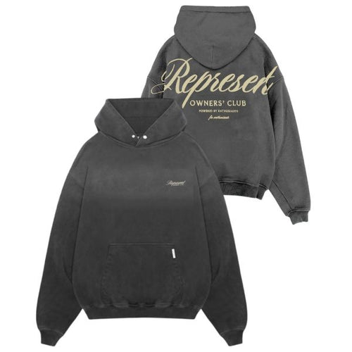 Represent Owners Club Script Hoodie Antraciet