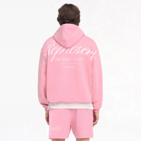 Represent Owners Club Script Hoodie Roze