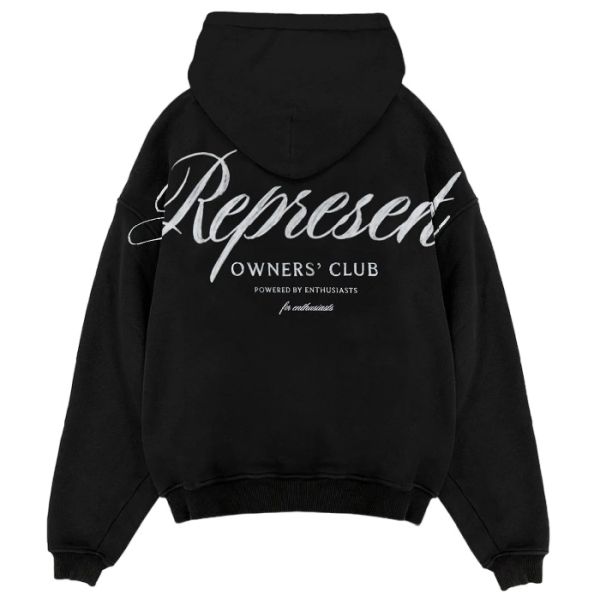 Represent Owners Club Script Hoodie Zwart
