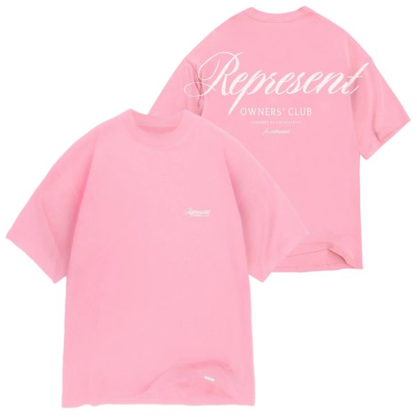 Represent Owners Club Script T-shirt Roze