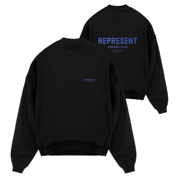 Represent Owners Club Sweater Zwart/Blauw