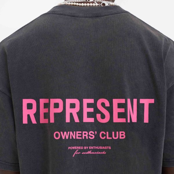Represent Owners Club T-shirt Antraciet/Roze