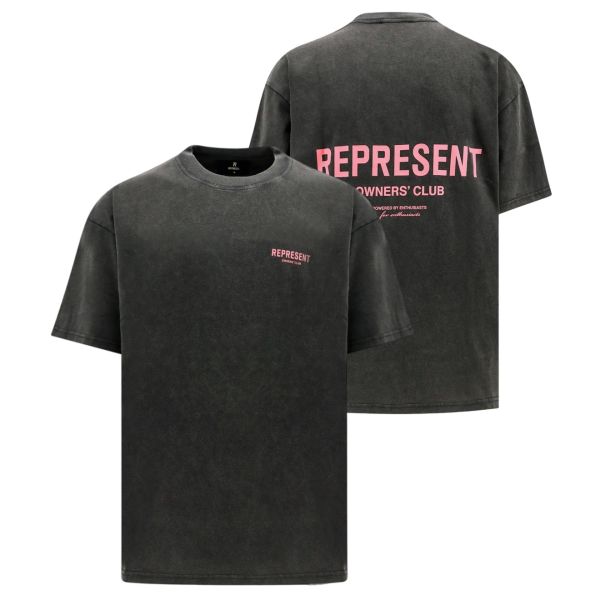 Represent Owners Club T-shirt Antraciet/Roze