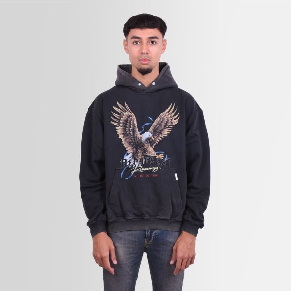 represent racing team eagle hoodie vintage zwart