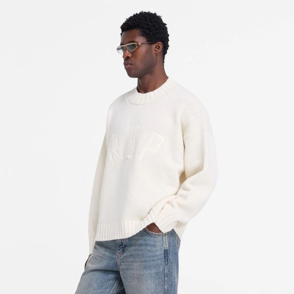 Represent Rep Knit Sweater Off White