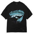 represent shark t-shirt zwart