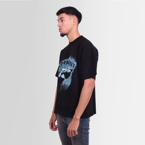 represent shark t-shirt zwart