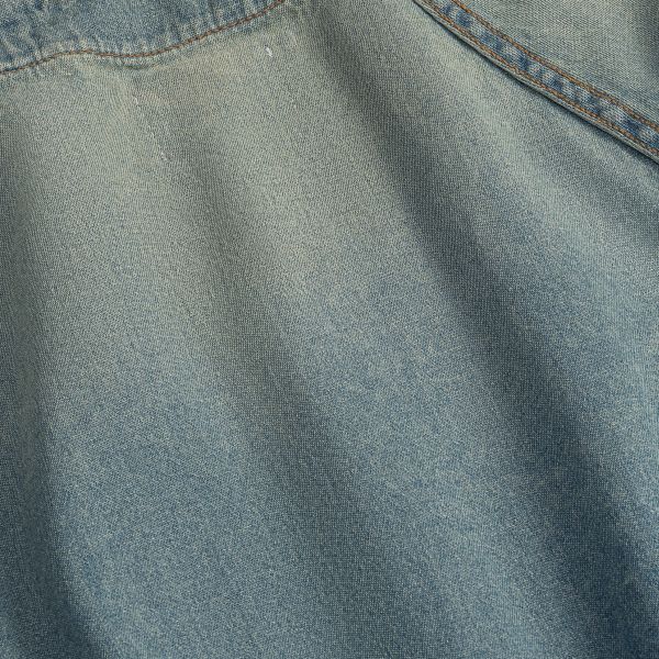 Rhude Baseball Denim Overhemd Blauw