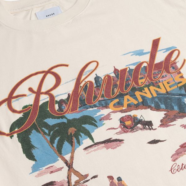Rhude Cannes Beach T-shirt Off White