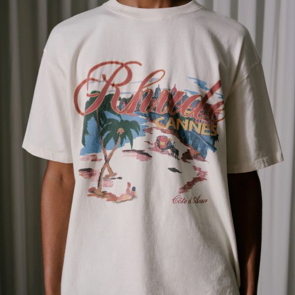 Rhude Cannes Beach T-shirt Off White