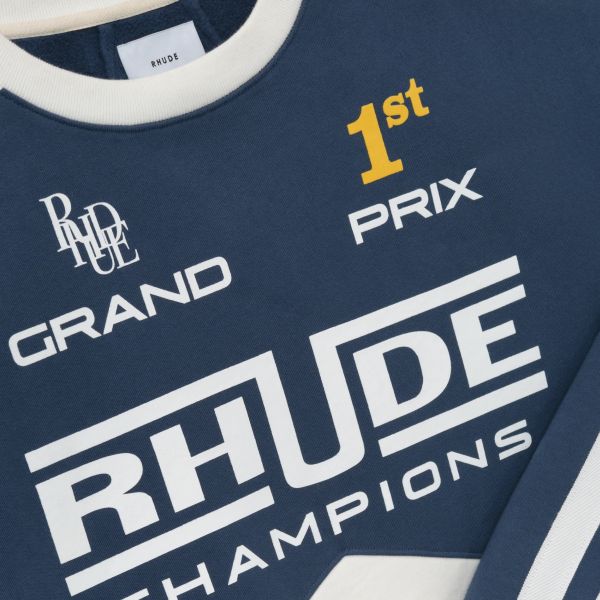 Rhude Champions Sweater Navy/Wit