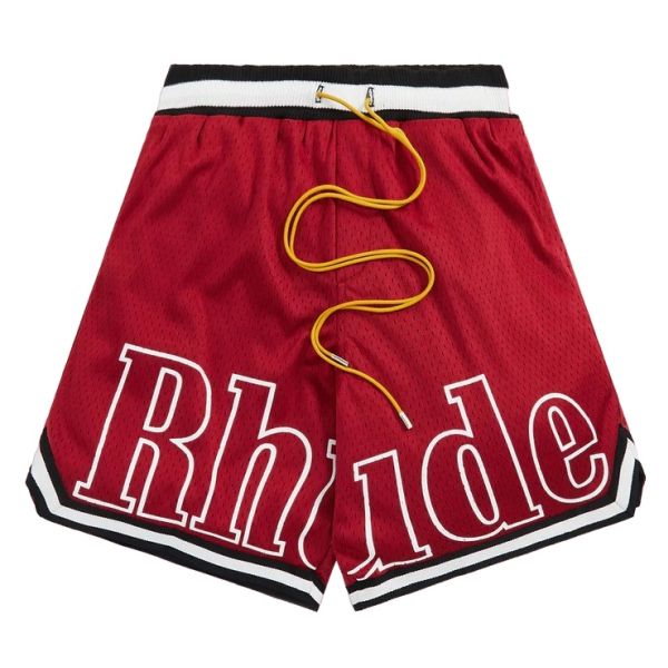 Rhude Court Logo Korte Broek Rood