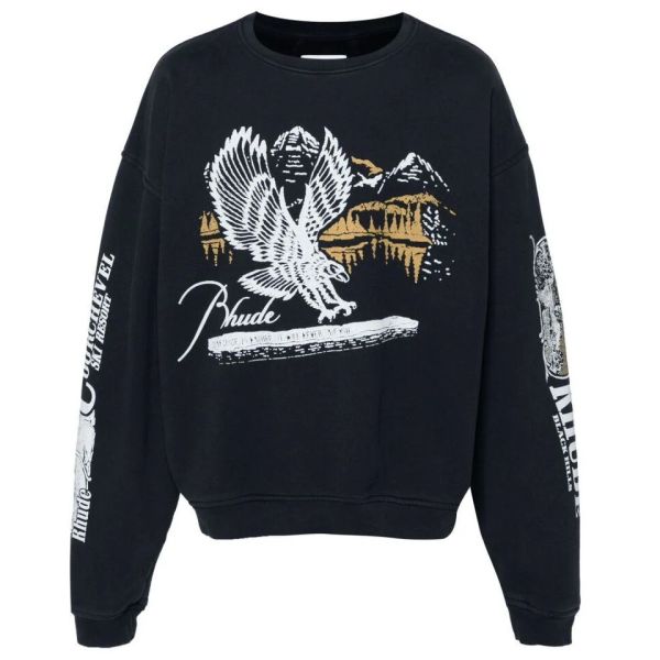 Rhude Pennant Flag Sweater Zwart