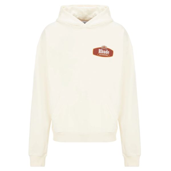 Rhude Racing Crest Hoodie Off White